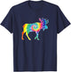 Funny Moose Animal Tie Dye Design Men Moose Lover T-Shirt - T-Shirt | Navy