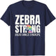 EDS Awareness Ehlers Danlos Syndrome Zebra Strong T-Shirt - T-Shirt | Navy