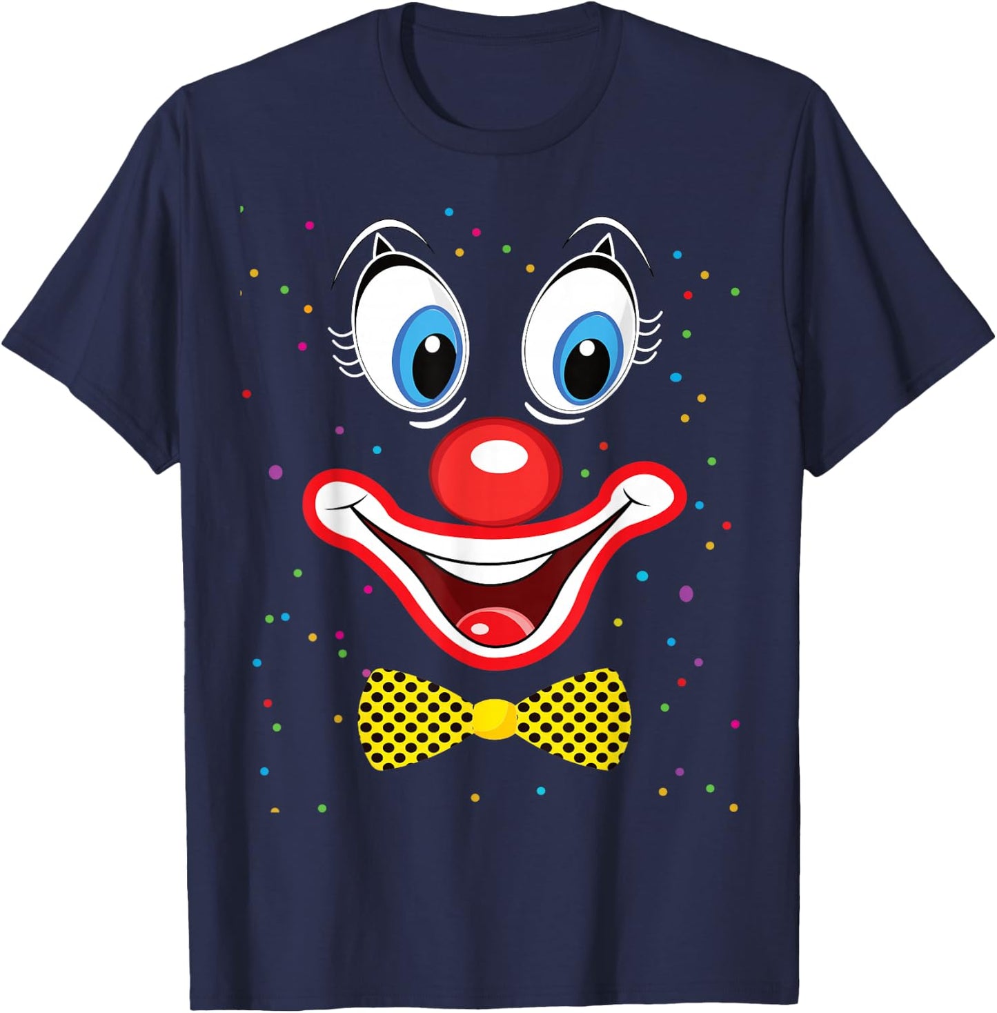 Carnival Costume Fancy Dress Costume Funny Clown Confetti , black T-Shirt - T-Shirt | Navy