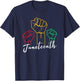 Groovy Juneteenth African American Freedom Black History T-Shirt - T-Shirt | Navy