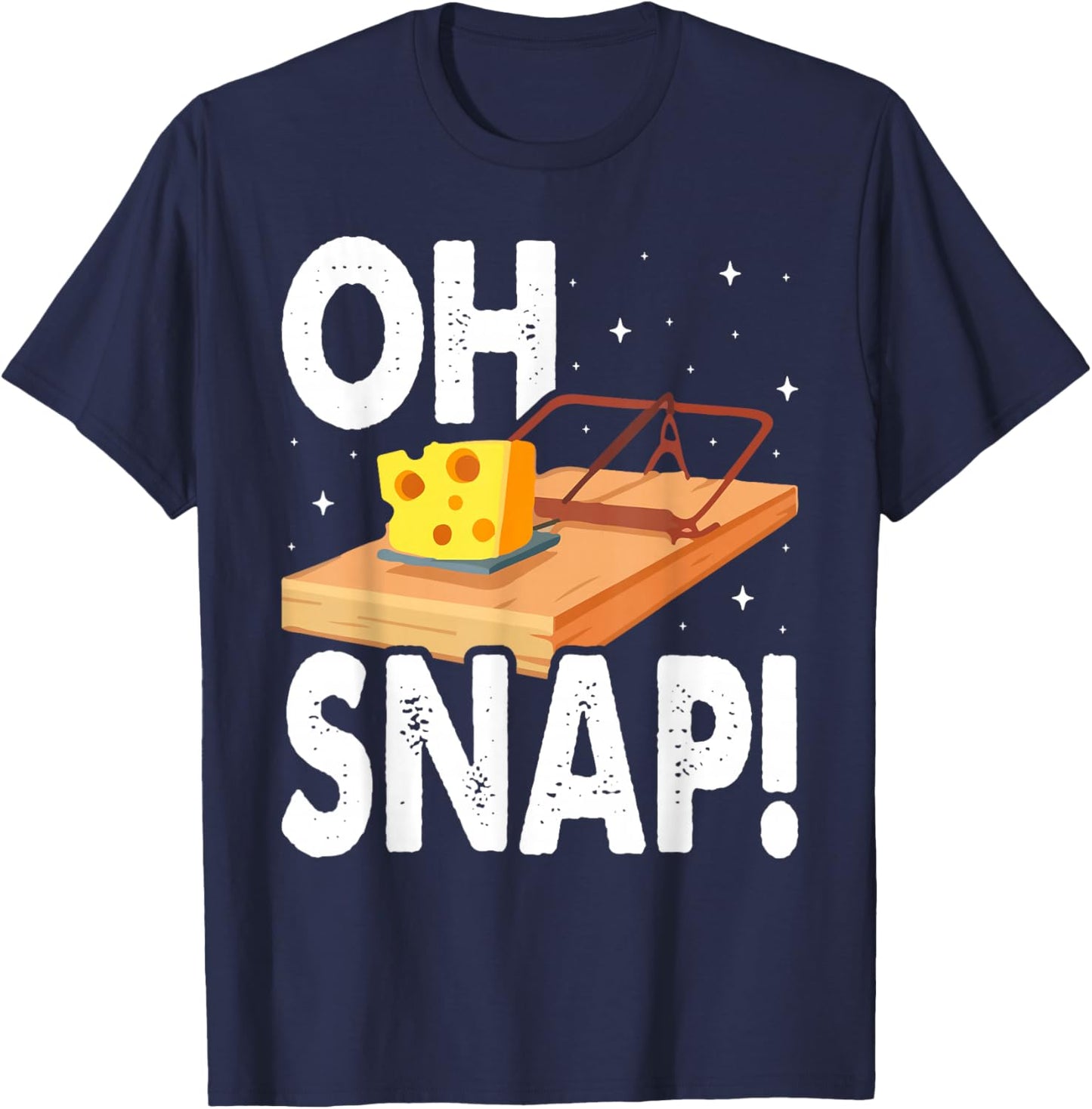 Oh Snap! Mouse Trap Cheese T-Shirt - T-Shirt | Navy