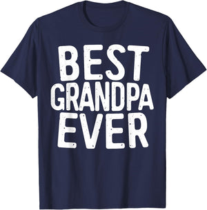 Best Grandpa Ever Shirt Men Grandfather Fathers Day T-Shirt - T-Shirt | Navy