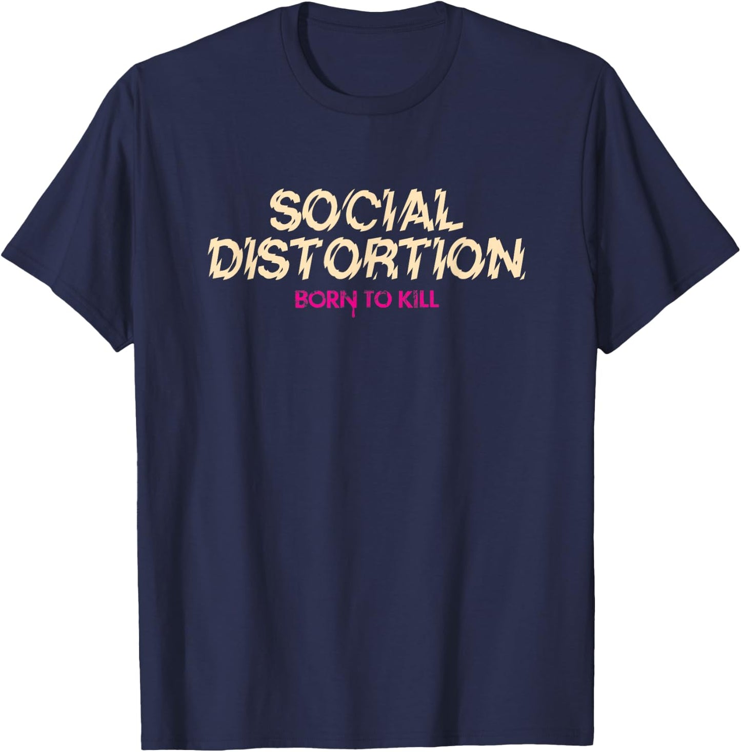 Offizielle Social Distortion Born to Kill Skelly T-Shirt - T-Shirt | Navy