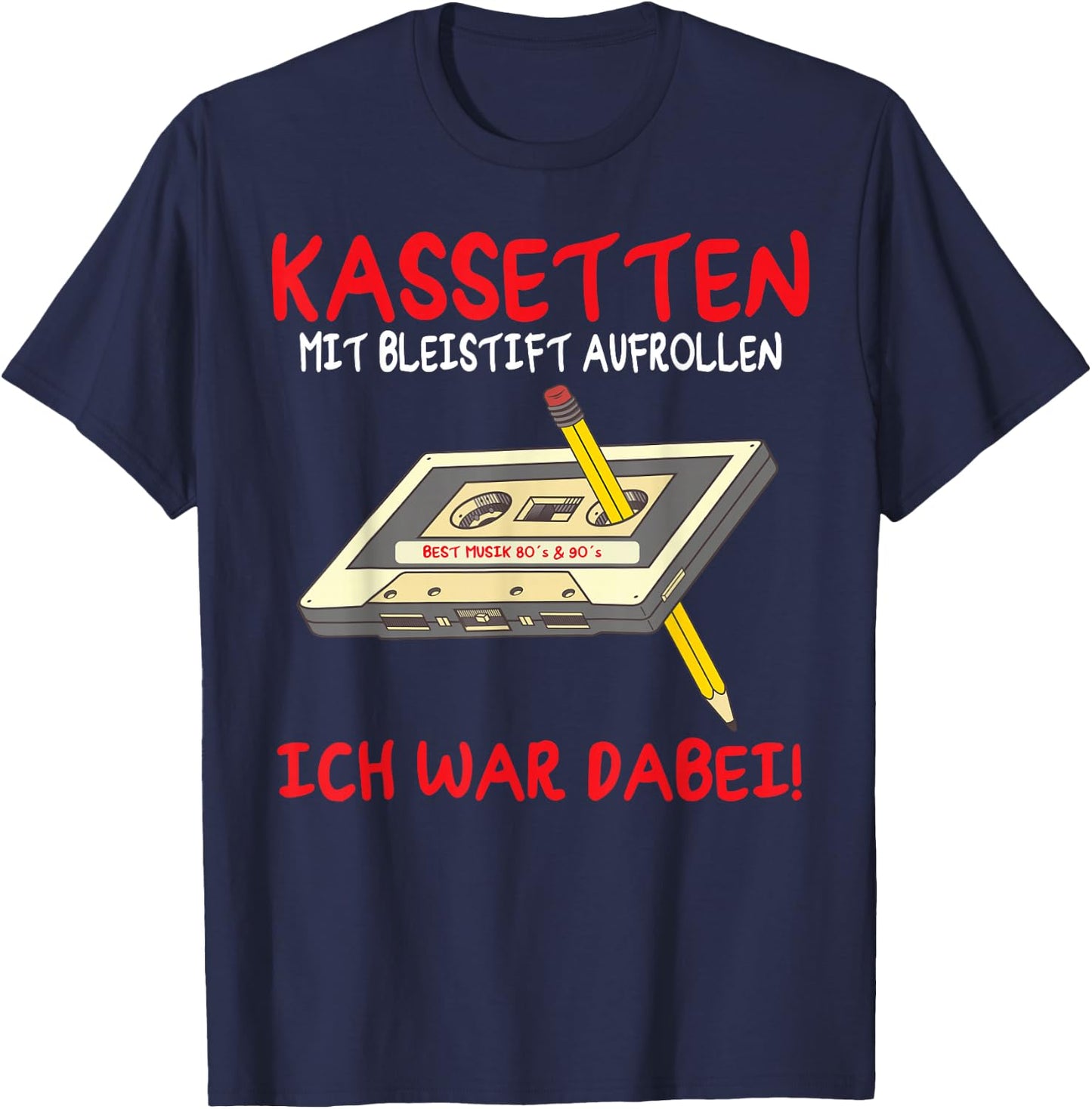 80er Jahre Outfit Herren 90er Jahre outfit Damen Retro Party T-Shirt - T-Shirt | Navy