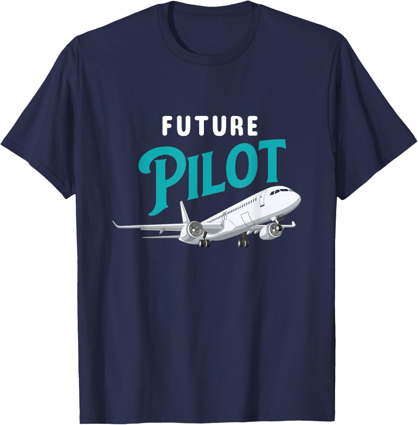 Future Pilot - Airline Pilot Aviation Lovers Aircraft , Black, S T-Shirt - T-Shirt | Navy