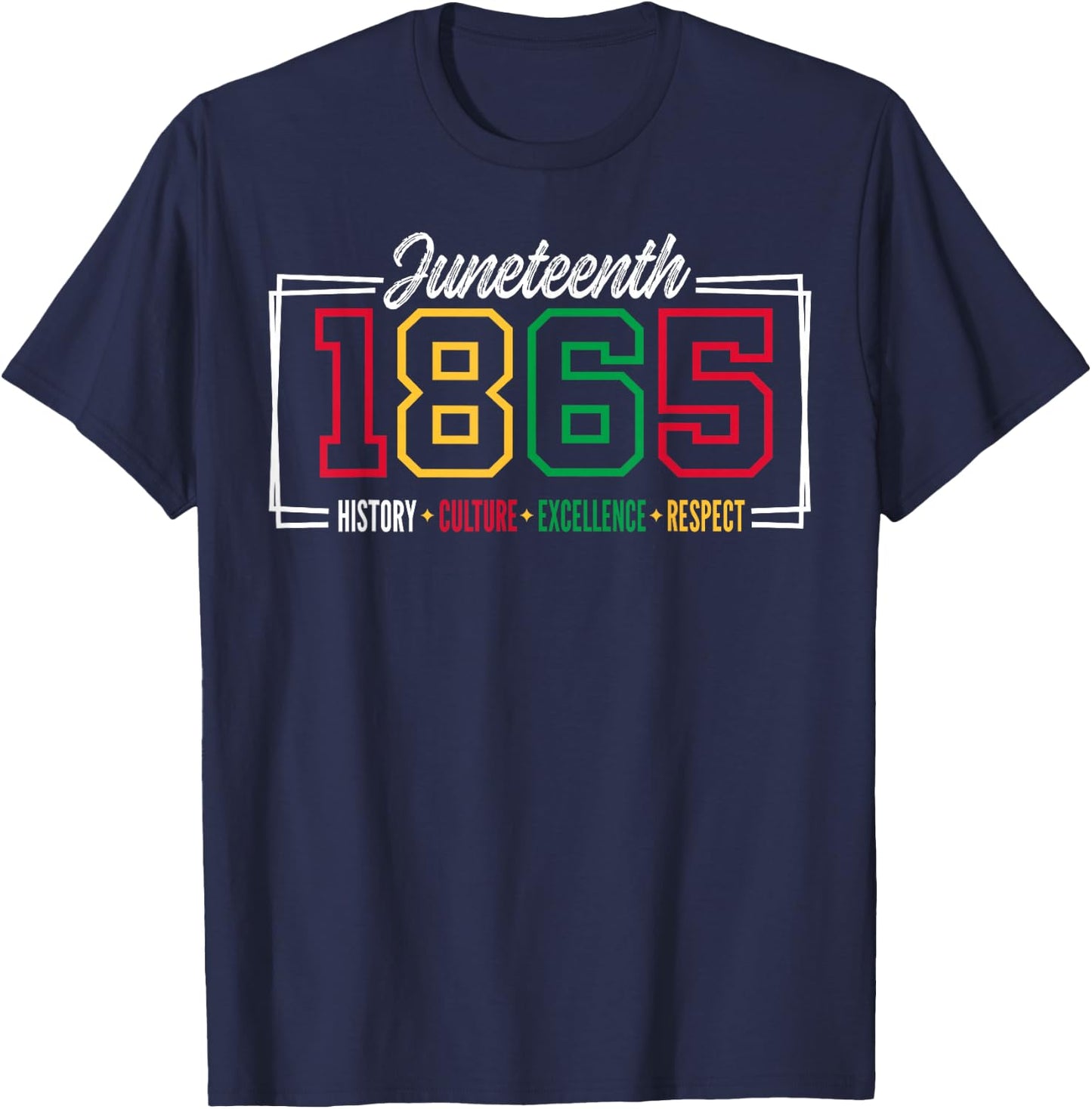 Juneteenth 1865 Shirts Men June 19th Freedom Day T-Shirt - T-Shirt | Navy