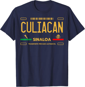 Culiacan Sinaloa License Plate Aesthetic Culiacan T-Shirt - T-Shirt | Navy