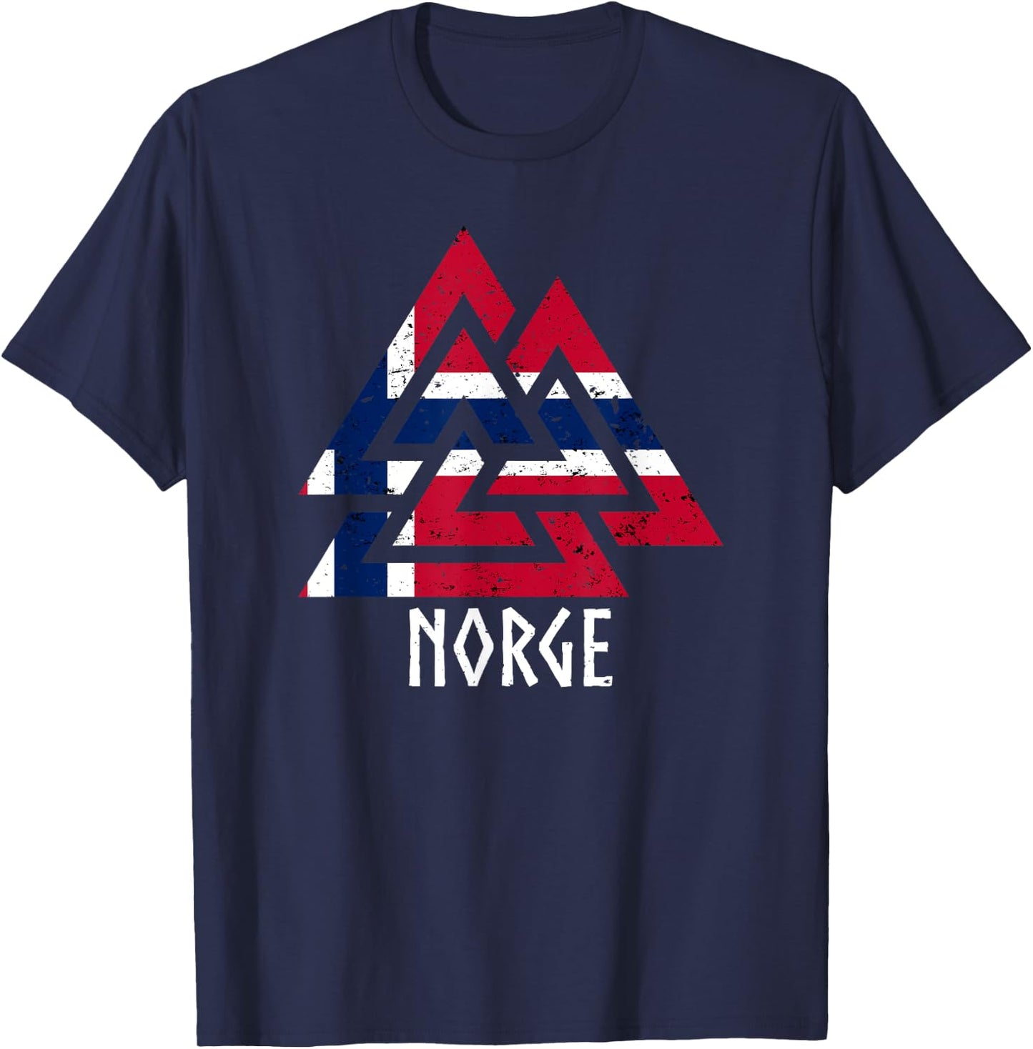 Norwegian Norway Viking Norway Norwegian Flag , Black, S T-Shirt - T-Shirt | Navy