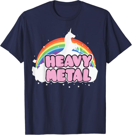 Heavy Metal Unicorn Music Ella Lopez , black T-Shirt - T-Shirt | Navy