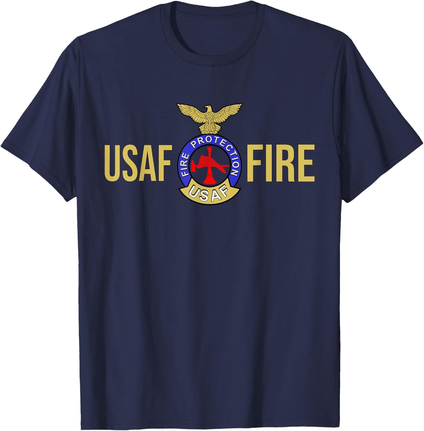 US AIR Force USAF FIRE Protection Rescue Hazmat T-Shirt - T-Shirt | Navy