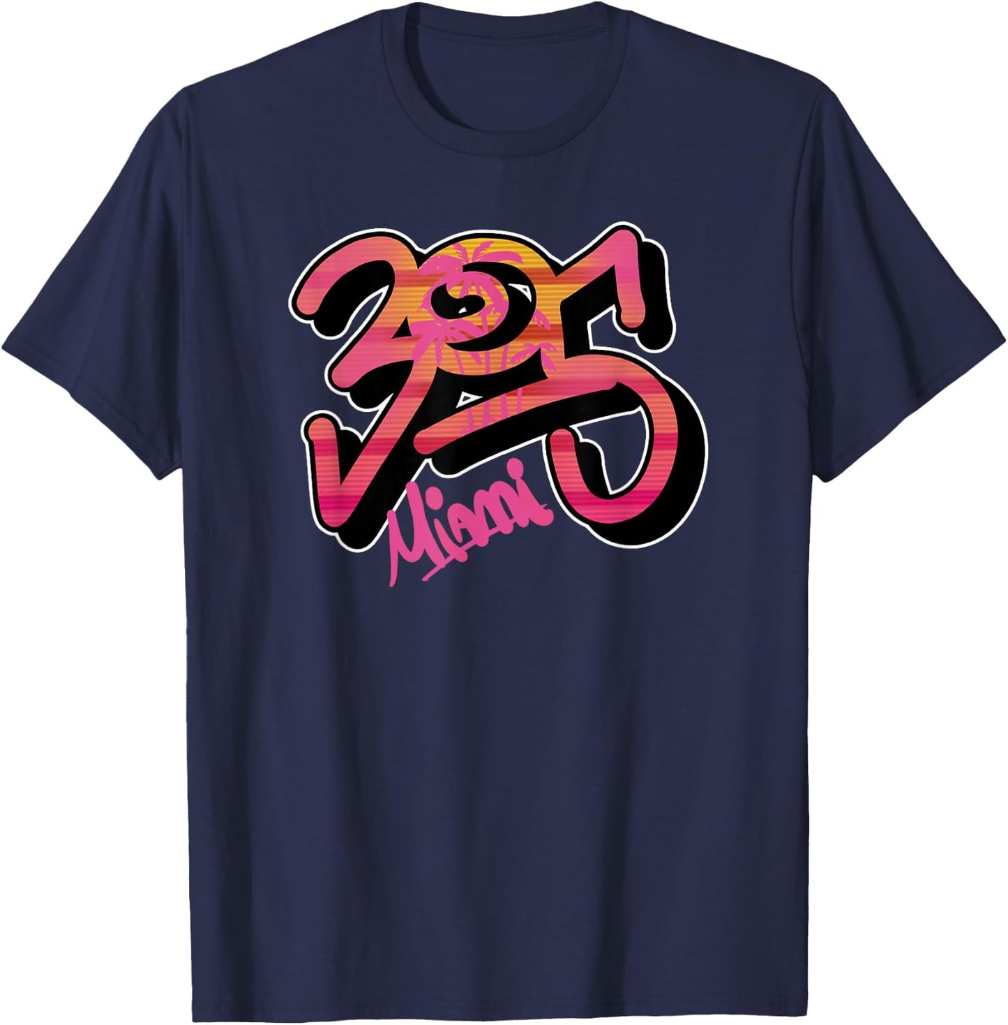 305 Miami Swag T-Shirt - T-Shirt | Navy