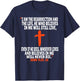 John 11:25-26 Bible Verses Scripture T-Shirt - T-Shirt | Navy