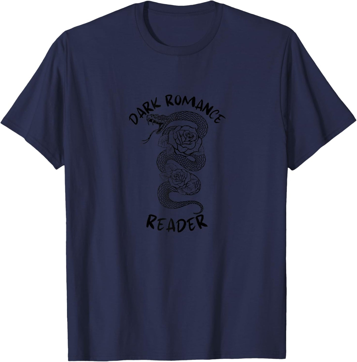 Women's Dark Romance Reader Dark Aesthetic Gothic Love , white, Female X-Small T-Shirt - T-Shirt | Navy