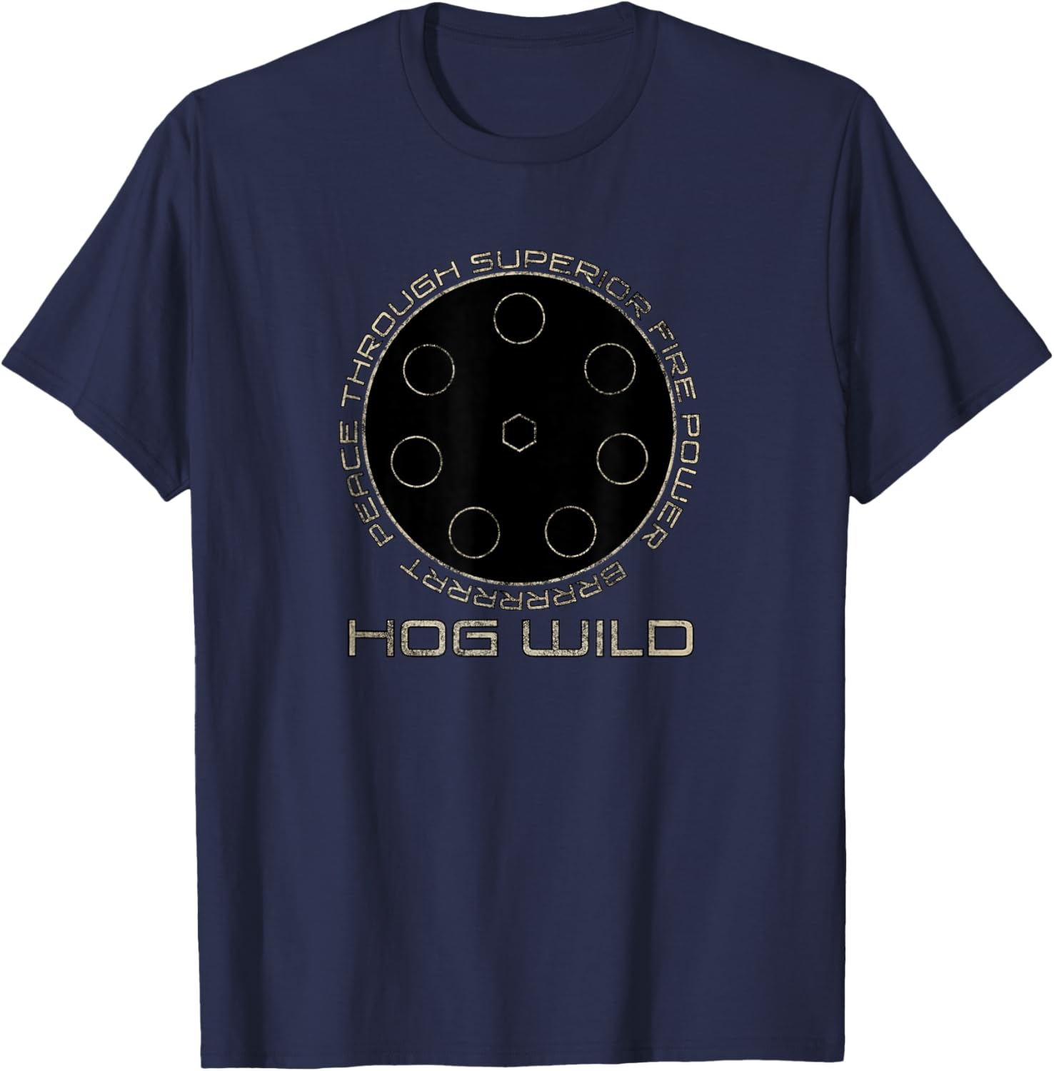Peace Through Superior Firepower A-10 Warthog T Shirt T-Shirt - T-Shirt | Navy