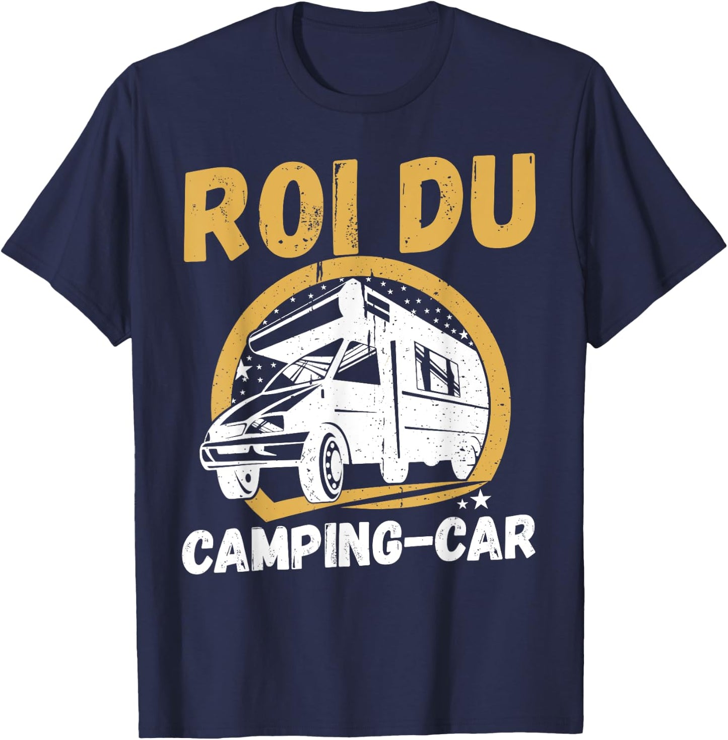 Camper van camper humour camper man king of the camper van T-Shirt - T-Shirt | Navy