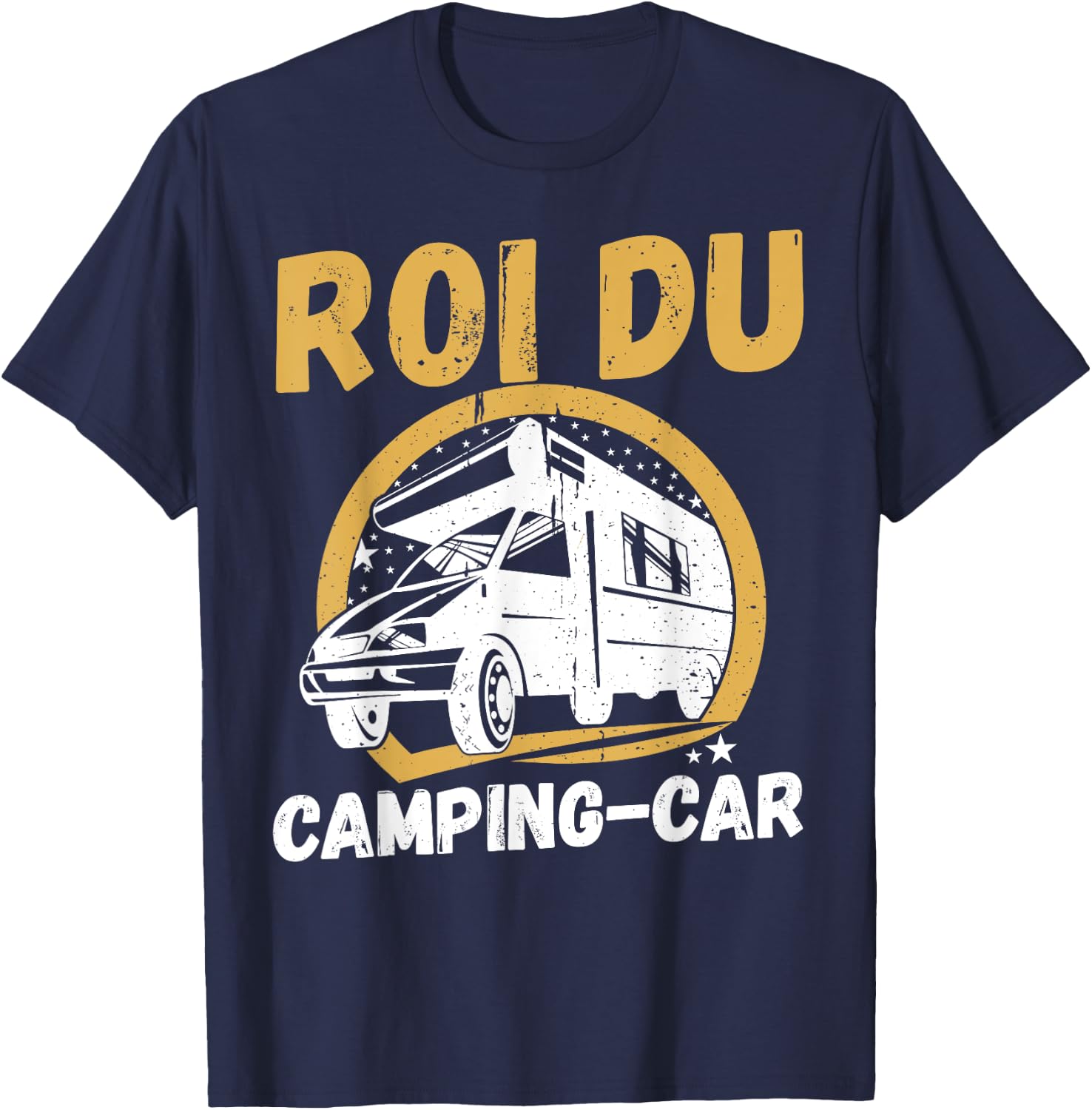 Camper van camper humour camper man king of the camper van T-Shirt - T-Shirt | Navy