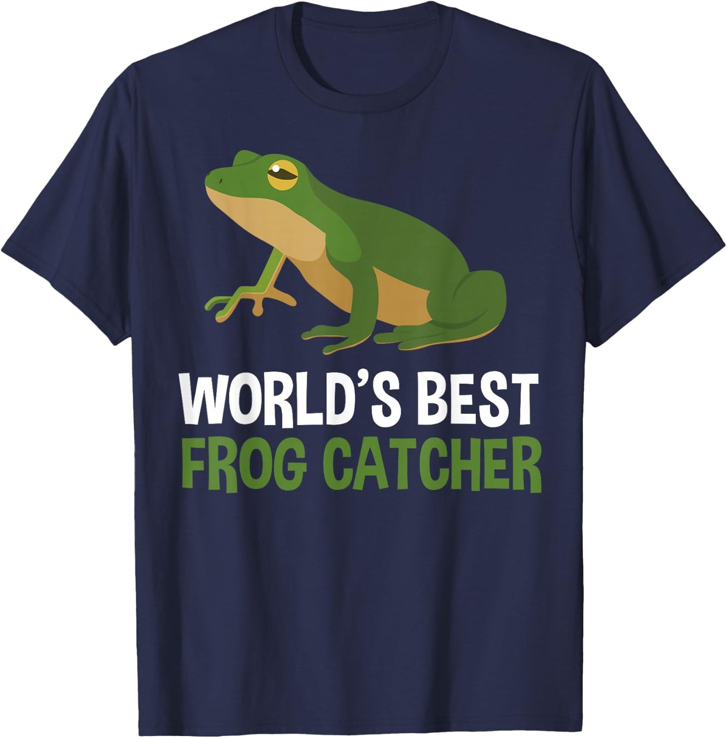 World's Best Frog Catcher Children Boys Girls Frog T-Shirt - T-Shirt | Navy