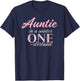 Auntie Of The Birthday for Girl Winter Onederland 1st T-Shirt - T-Shirt | Navy