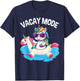 Vacay Mode Cute Unicorn Funny Family Vacation Kids Girl T-Shirt - T-Shirt | Navy