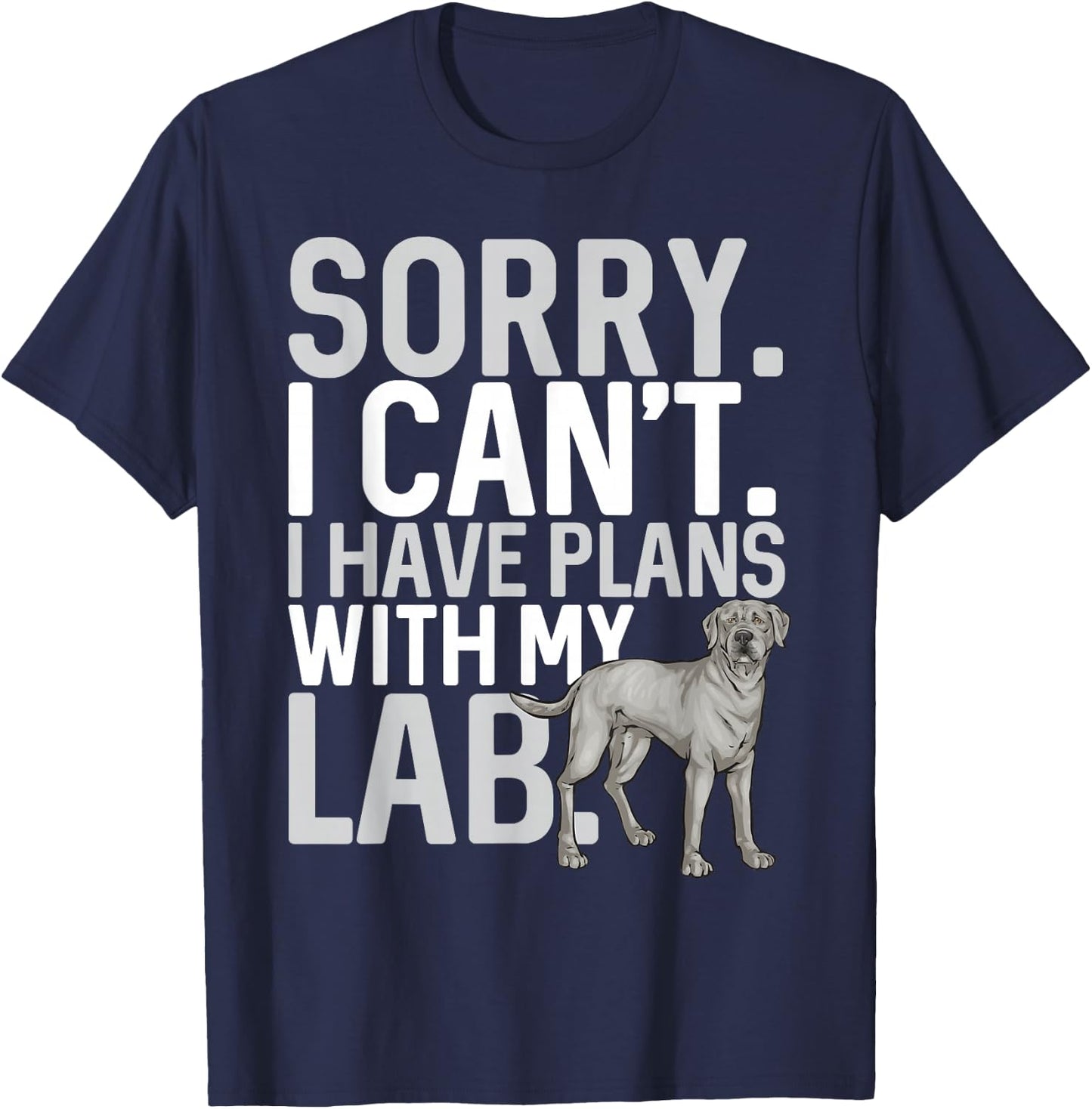 Silver Lab Silver Labrador Retriever T-Shirt - T-Shirt | Navy