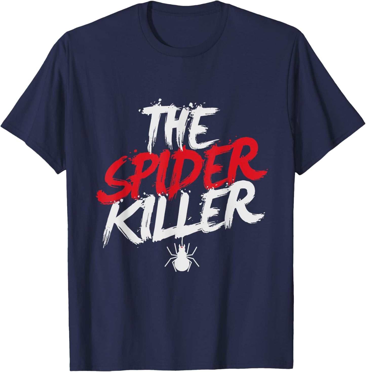Creepy Spiders Halloween Shirt Trick Treat Cobweb Killer Boo T-Shirt - T-Shirt | Navy