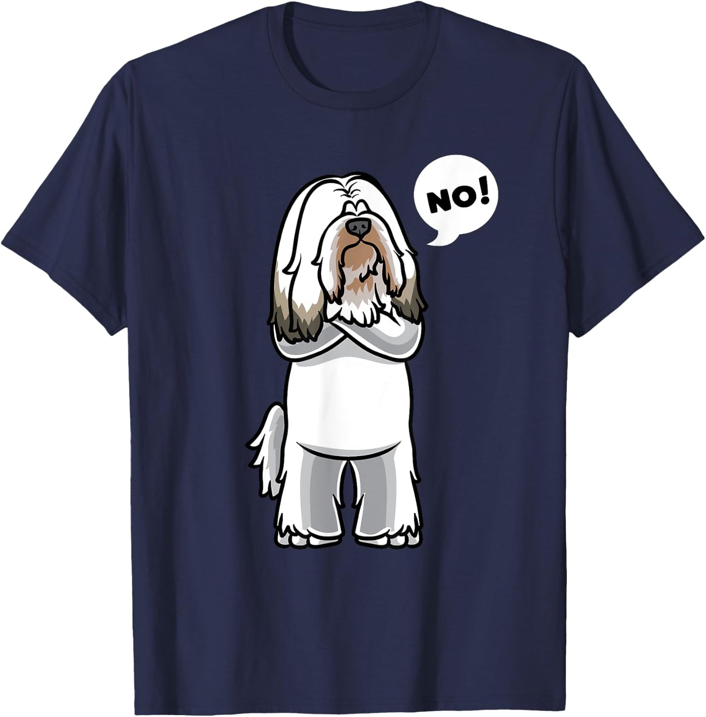 Stubborn Tibetan Terrier Dog Women Girls Kids T-Shirt - T-Shirt | Navy