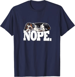 Funny Napping NOPE Bluetick Coonhound Lover T-Shirt - T-Shirt | Navy