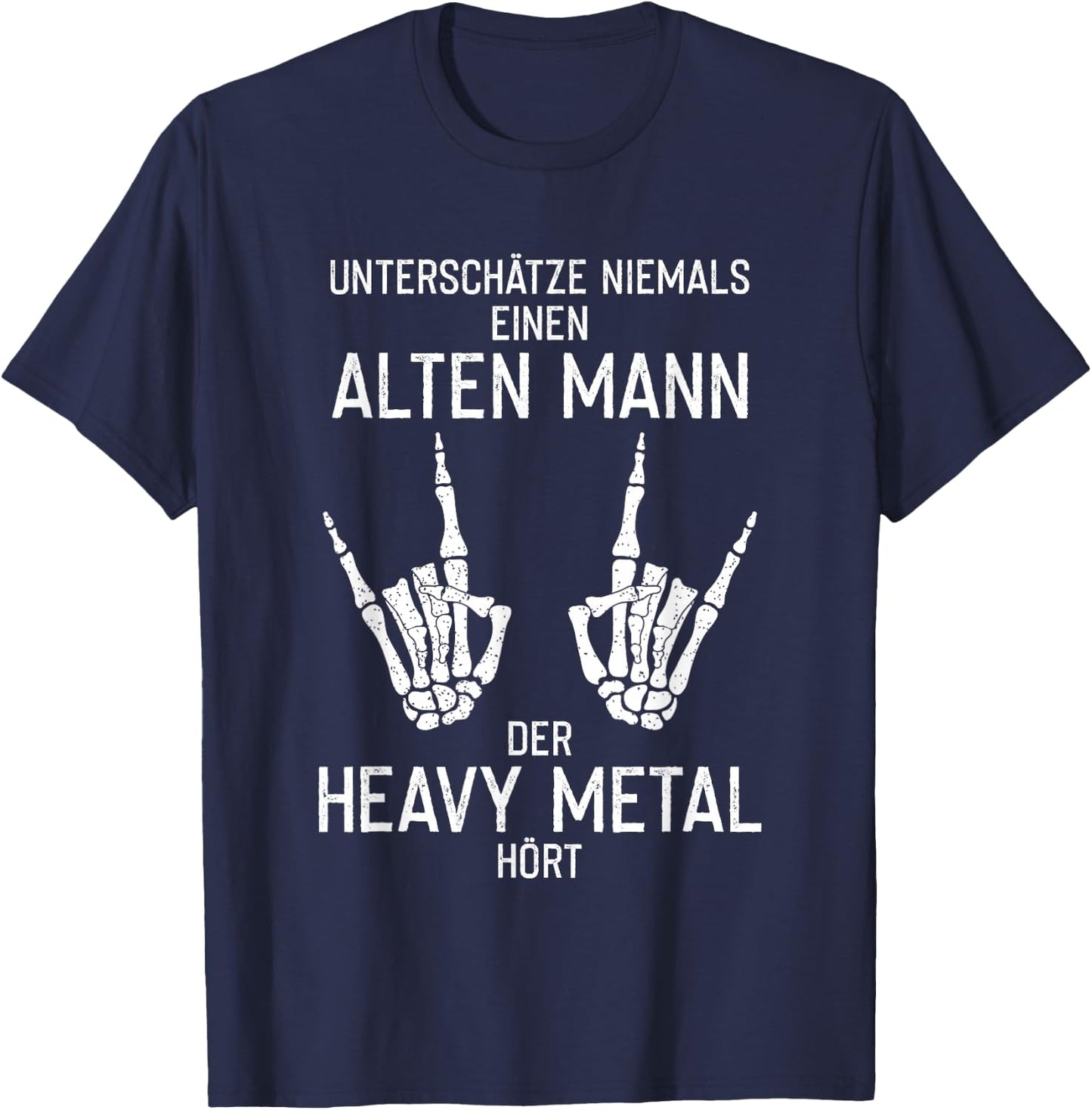 Band Music Heavy Metal Rock Old Man T-Shirt - T-Shirt | Navy