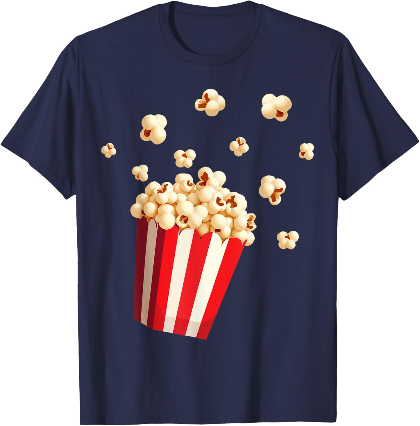 Retro Popcorn Costume Fancy Dress for Carnival , black T-Shirt - T-Shirt | Navy