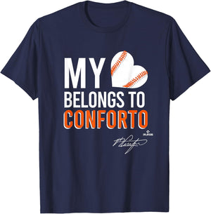 My Heart Belongs To Michael Conforto T-Shirt - T-Shirt | Navy