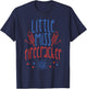 Little Miss Firecracker Funny 4th Of July Patriot Girls Gift T-Shirt - T-Shirt | Navy