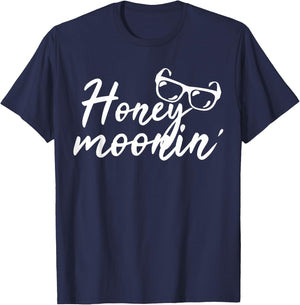 Honey Moonin Couple Honeymoon T-Shirt - T-Shirt | Navy