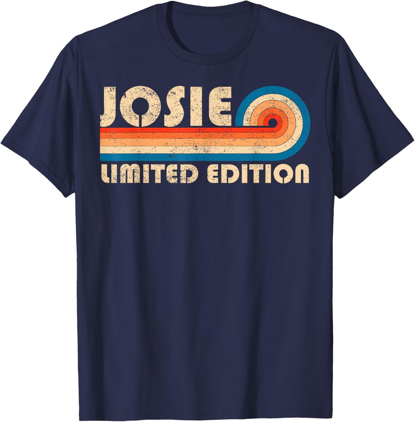 JOSIE Name Personalized Funny Retro Vintage Birthday T-Shirt - T-Shirt | Navy