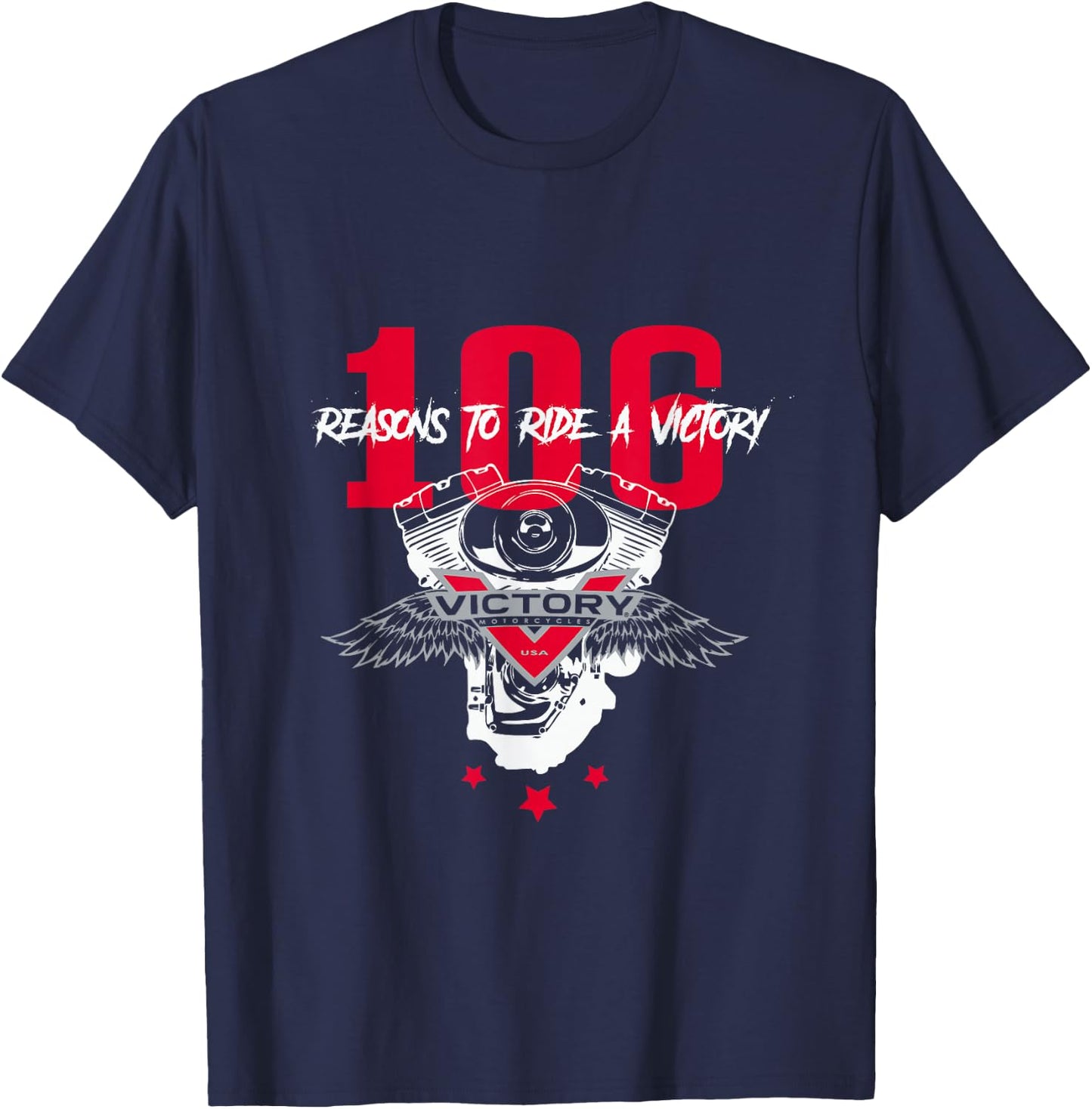 106 Reasons To Ride A Victory T-Shirt - T-Shirt | Navy