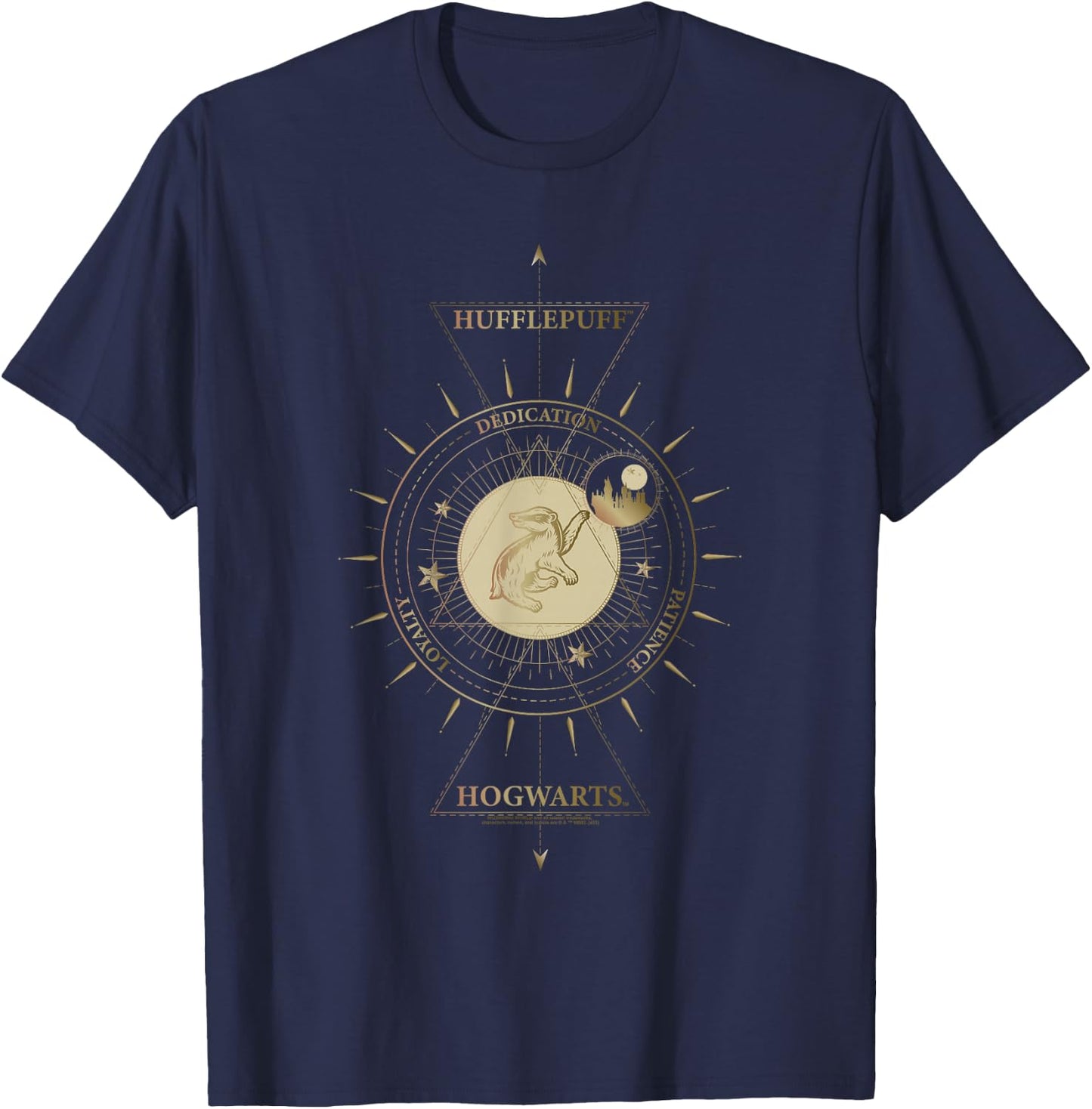 Harry Potter Mystical Hufflepuff Sign T-Shirt - T-Shirt | Navy