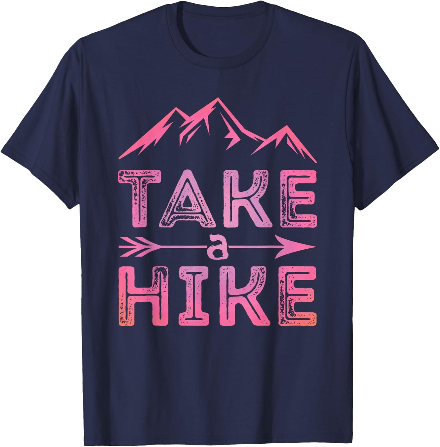 Go And Hike Vintage Hiking Outdoors Campers Nature Hiker T-Shirt - T-Shirt | Navy