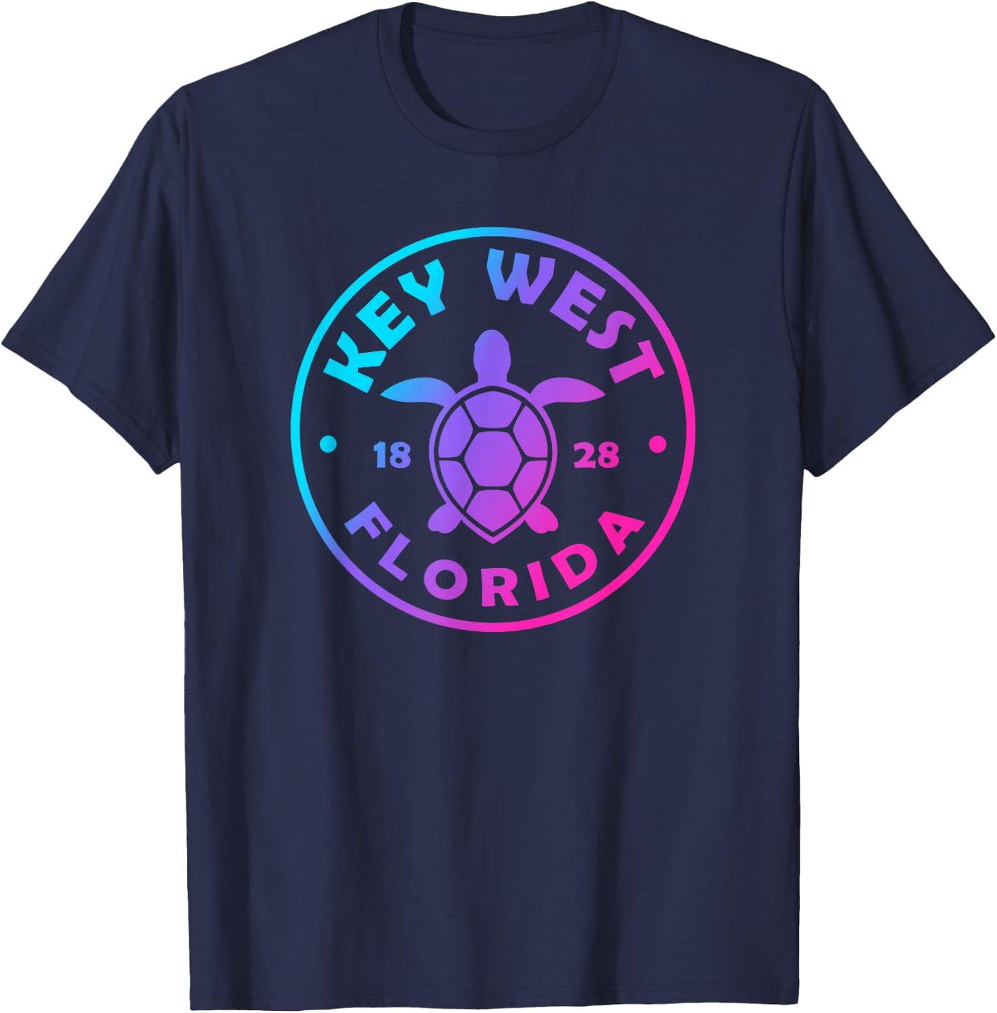 Key West Florida Sea Turtle Tie Dye Beach Vacation Souvenir T-Shirt - T-Shirt | Navy