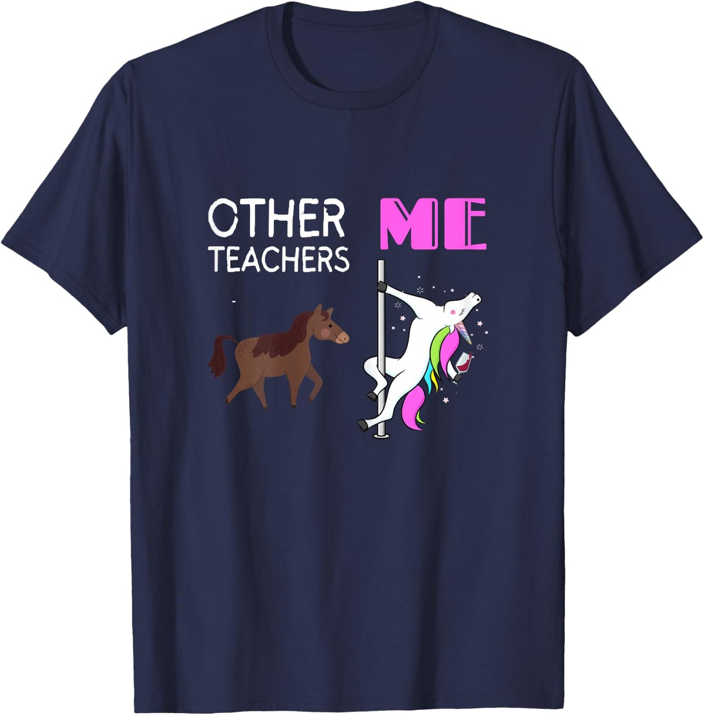 Other Teachers me Unicorn Designs T-Shirt - T-Shirt | Navy