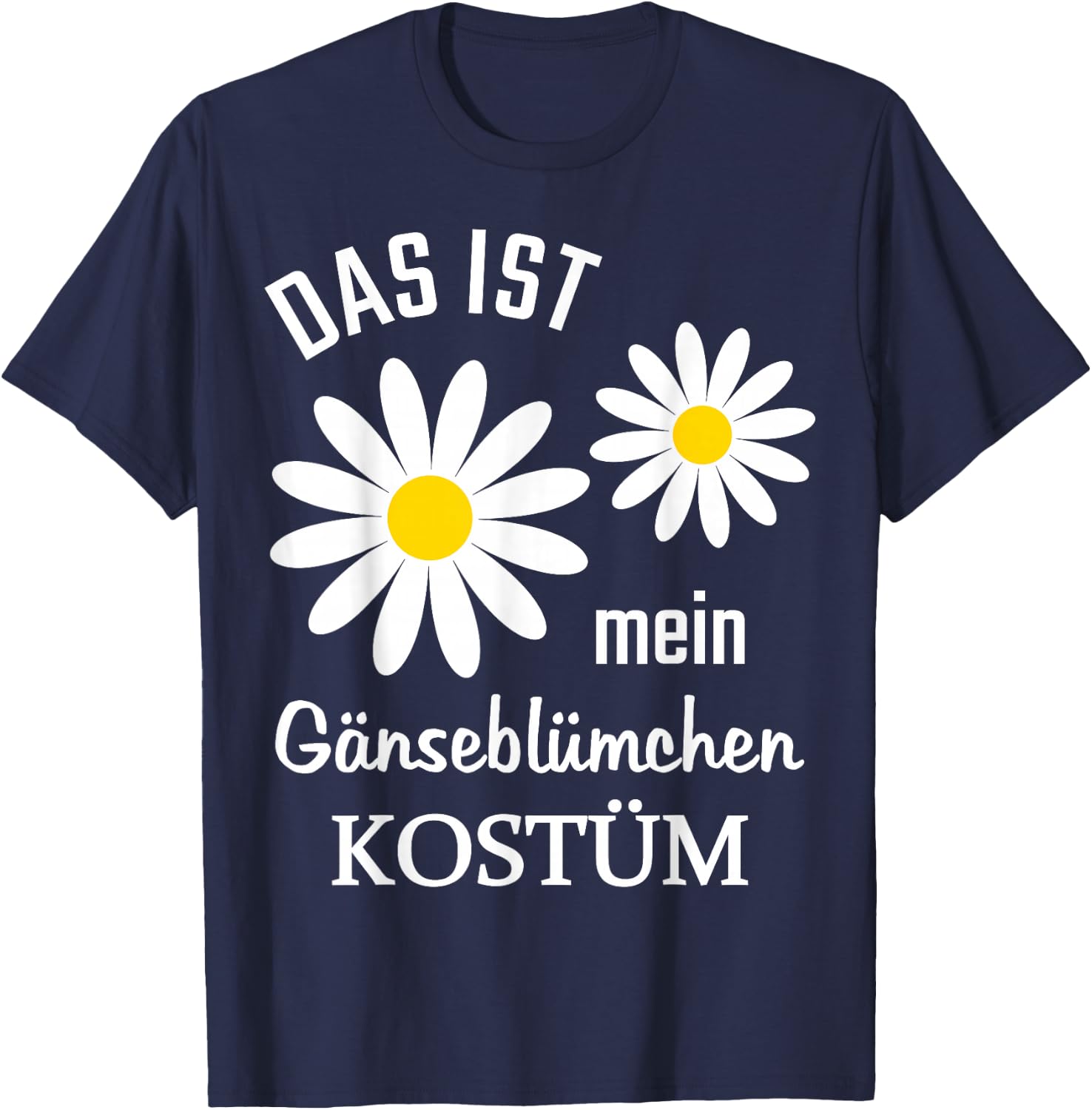 Daisy Costume Flower Plants , black T-Shirt - T-Shirt | Navy