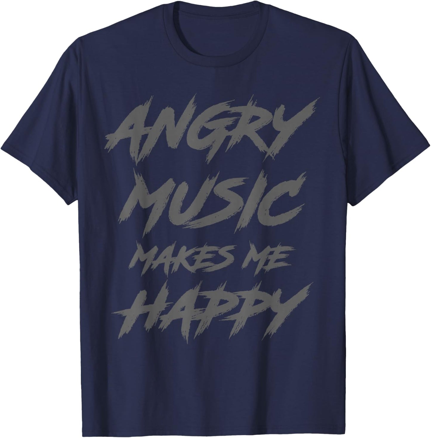 Metal Head Angry Music Funny Heavy Metal Fan Metalhead T-Shirt - T-Shirt | Navy