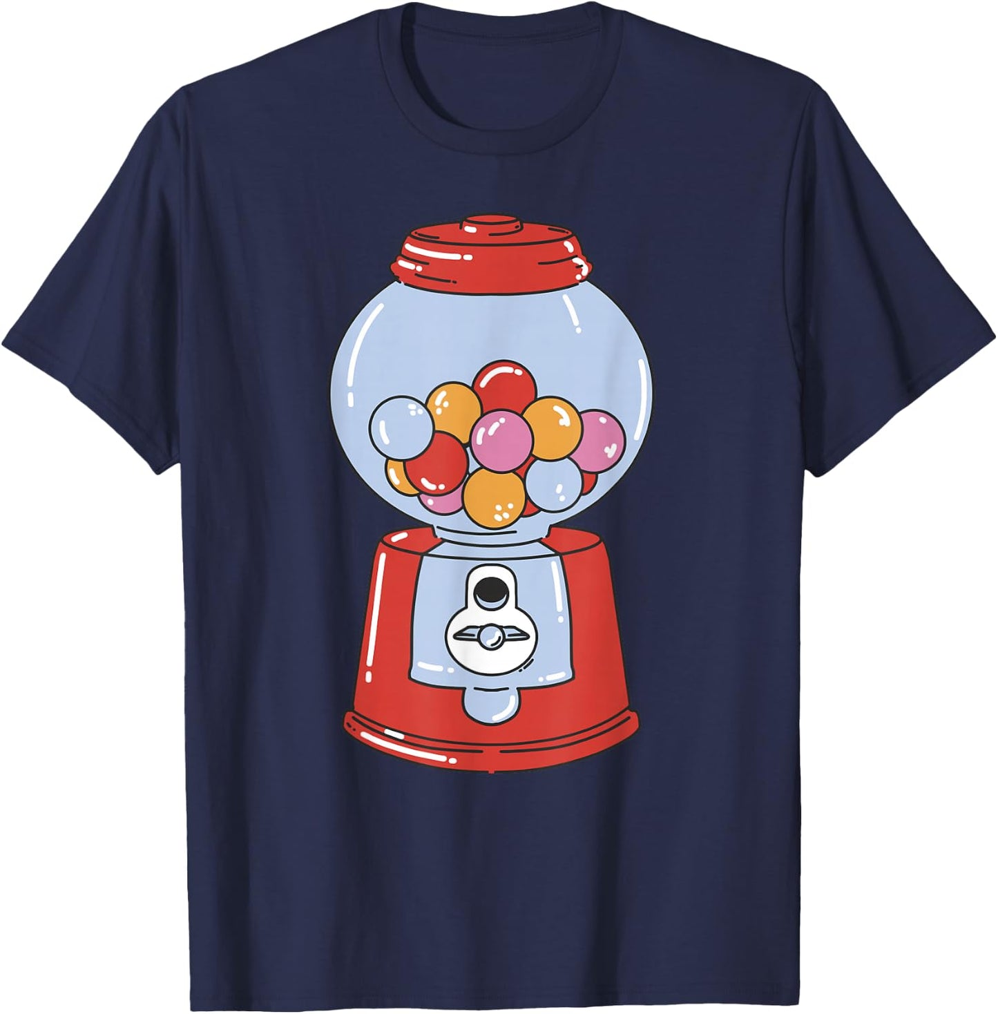 Bubble Gum Machine Chewing Gum Graphic Women Children , black T-Shirt - T-Shirt | Navy