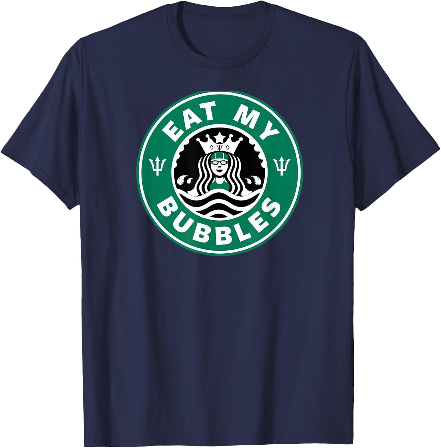 Swim Team Teen Girl or Eat My Bubbles Swimmer T-Shirt - T-Shirt | Navy