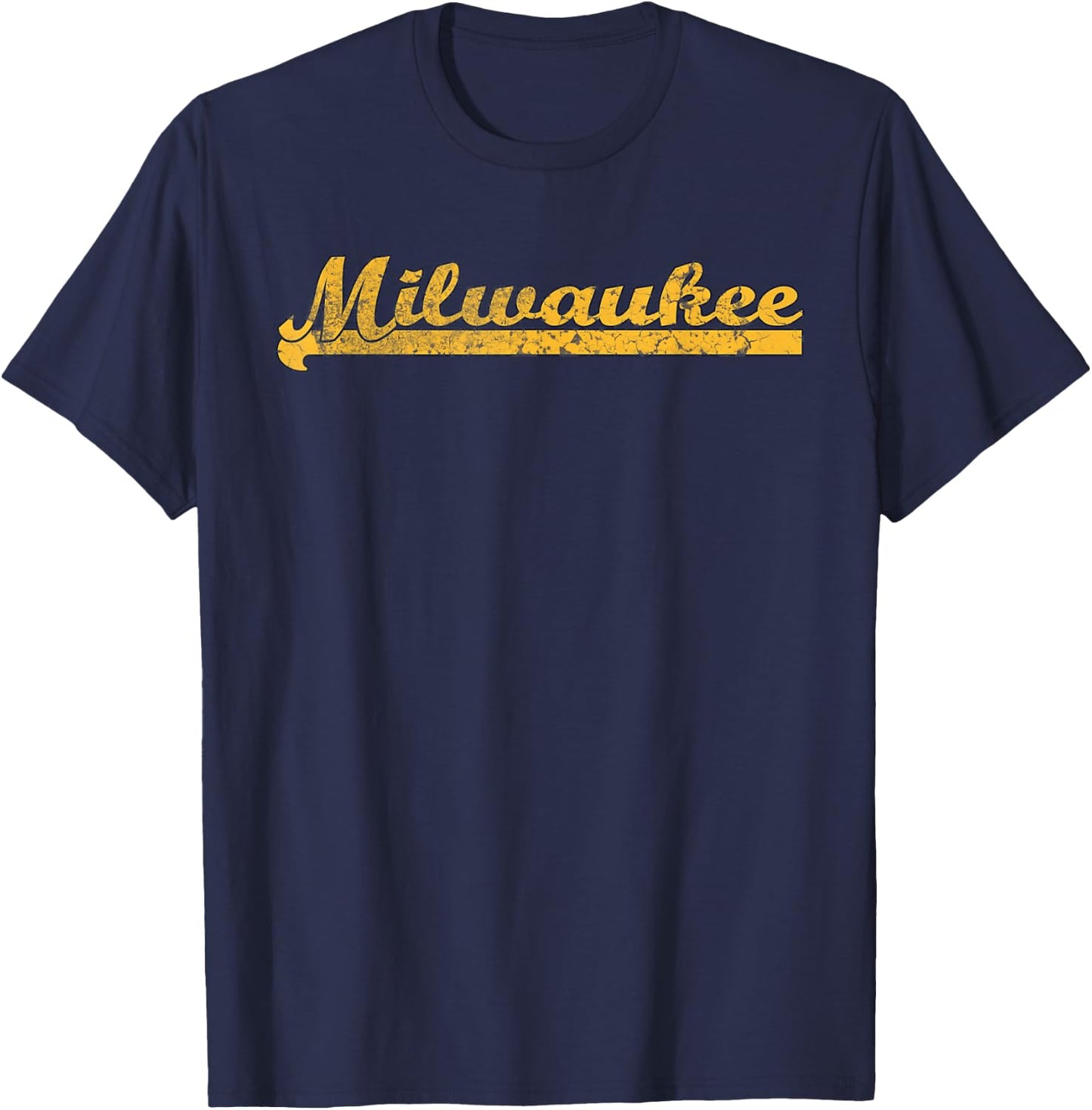 Milwaukee vintage baseball classic T-Shirt - T-Shirt | Navy