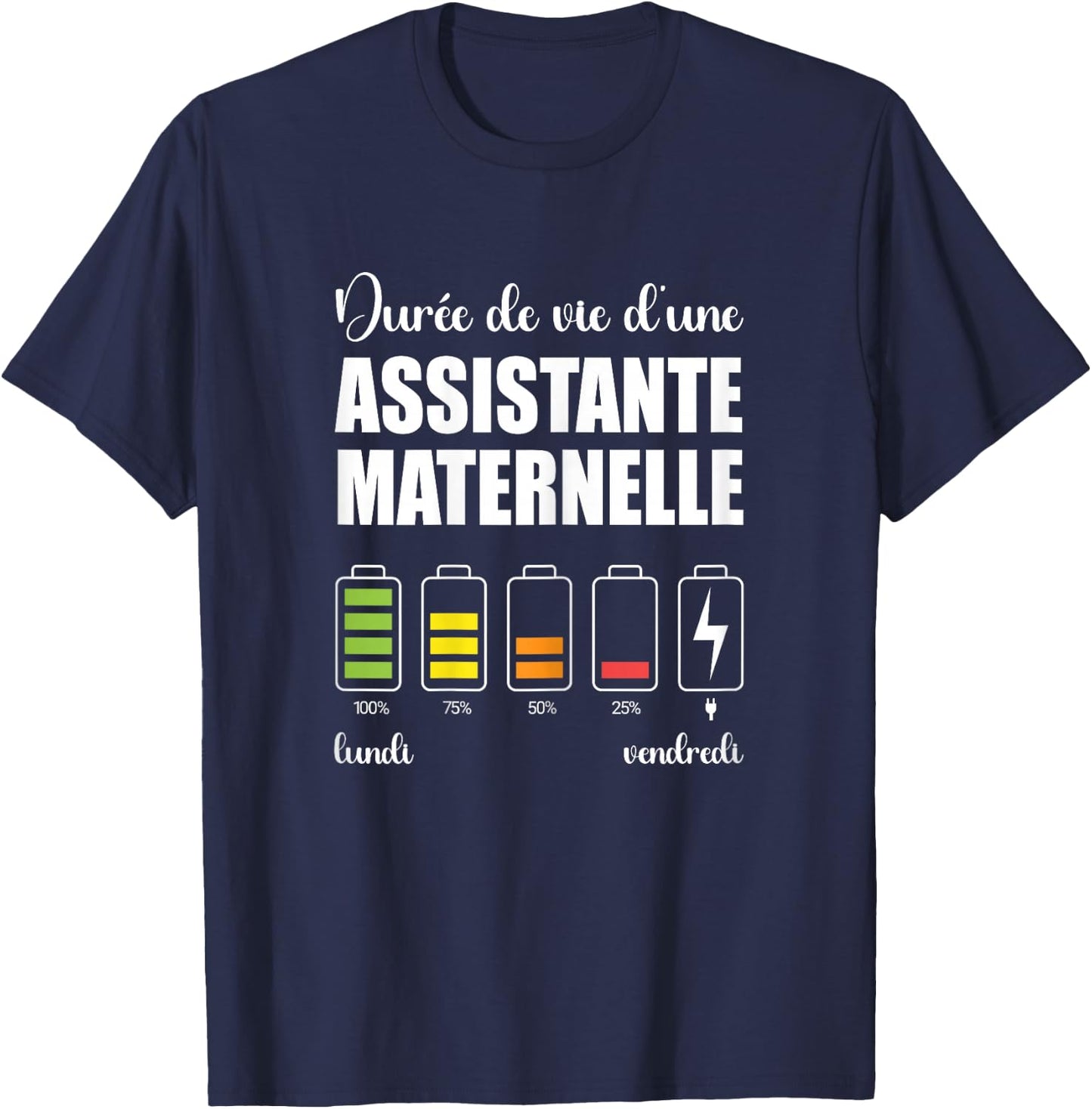 Women's Kindergarten Assistant Gift Funny , Black T-Shirt - T-Shirt | Navy