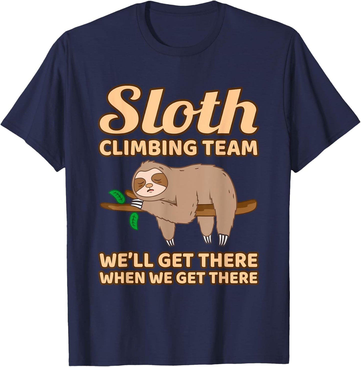 Sloth Climbing Team T-Shirt - T-Shirt | Navy