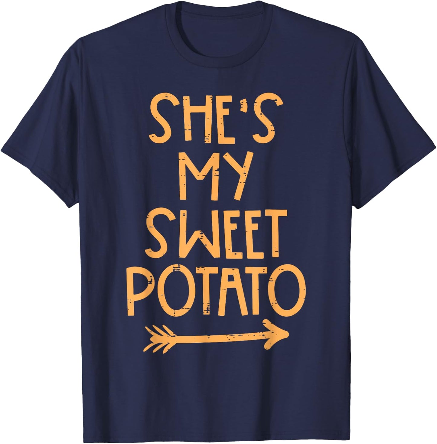 Thanksgiving Shes My Sweet Potato Matching Couple Fall Men T-Shirt - T-Shirt | Navy