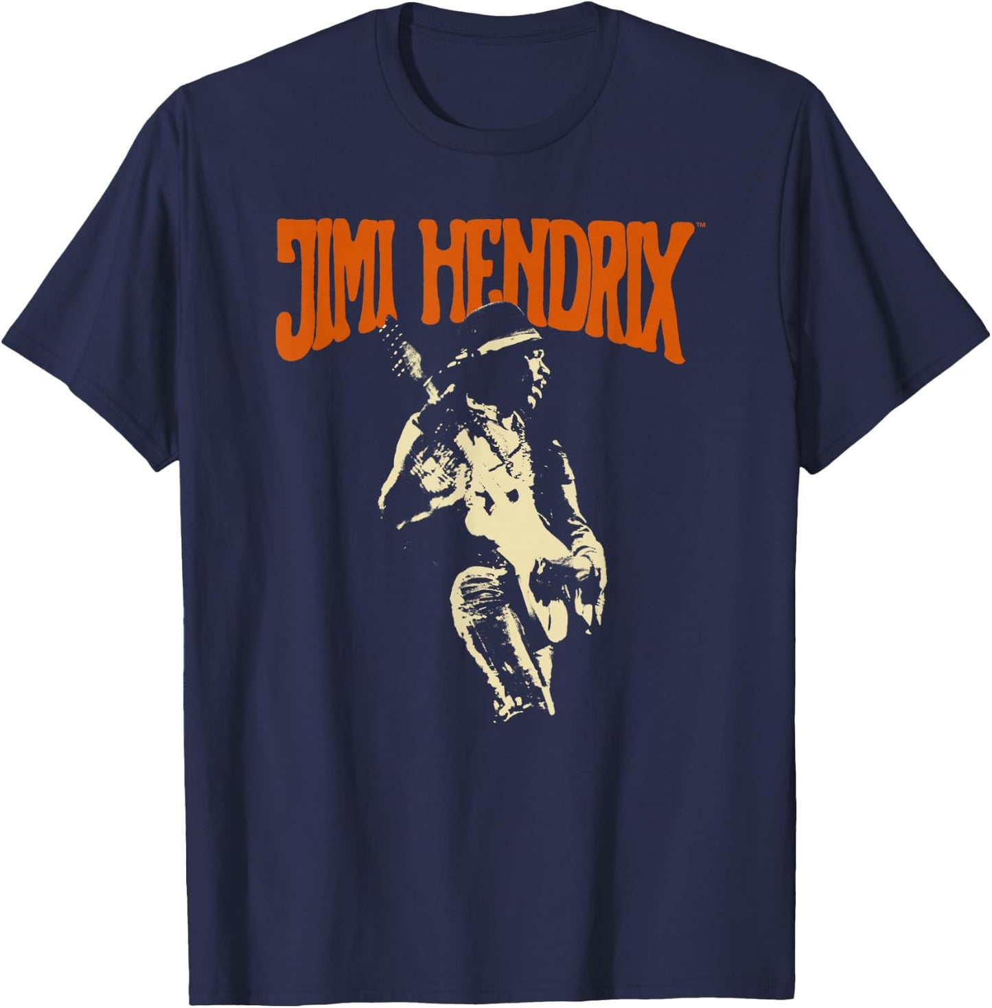 Jimi Hendrix Gitarre T-Shirt - T-Shirt | Navy
