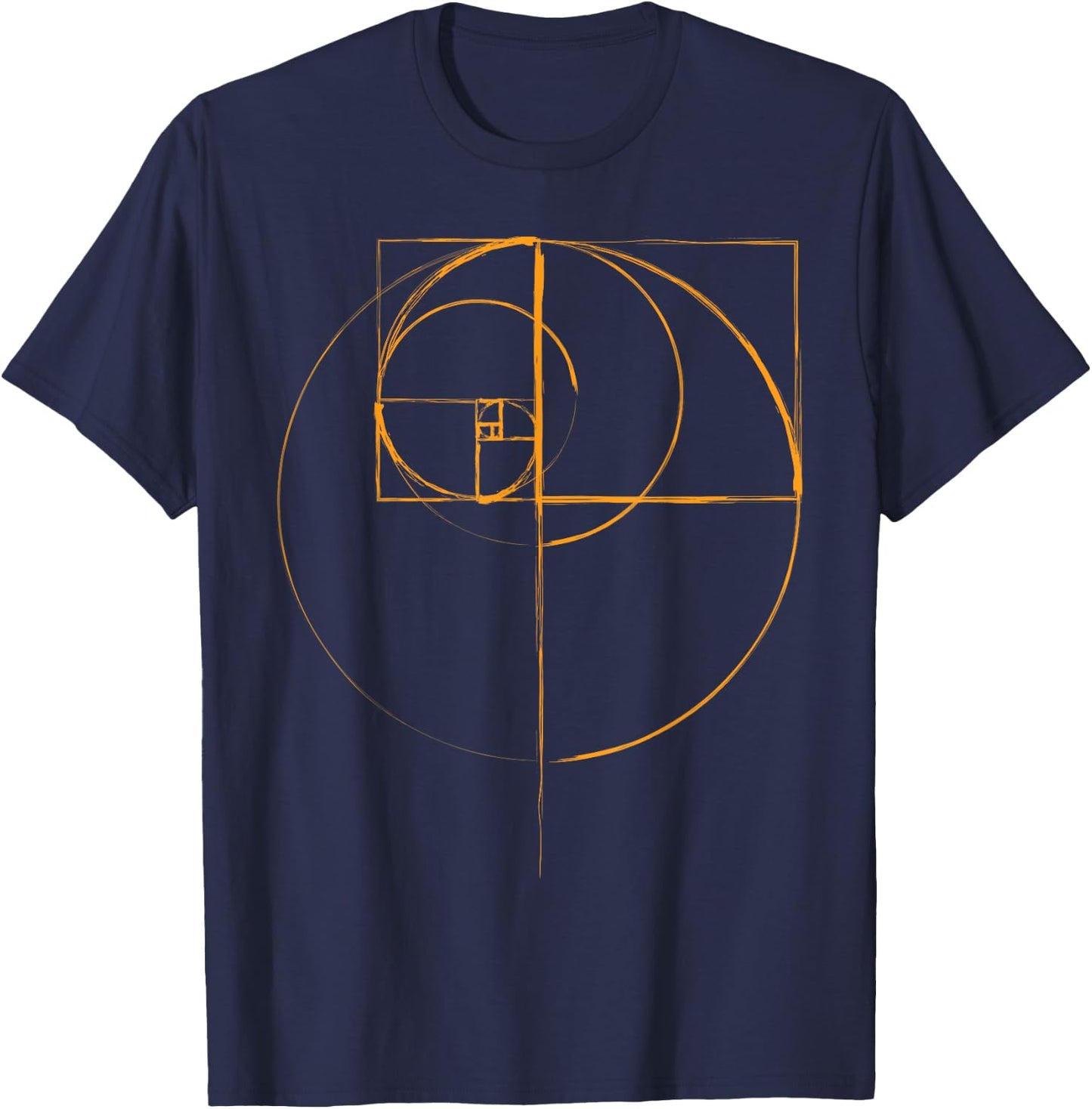 Fibonacci Golden Ratio Circle T Shirt T-Shirt - T-Shirt | Navy