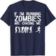 Zombie Running Design Women Halloween Funny Running T-Shirt - T-Shirt | Navy