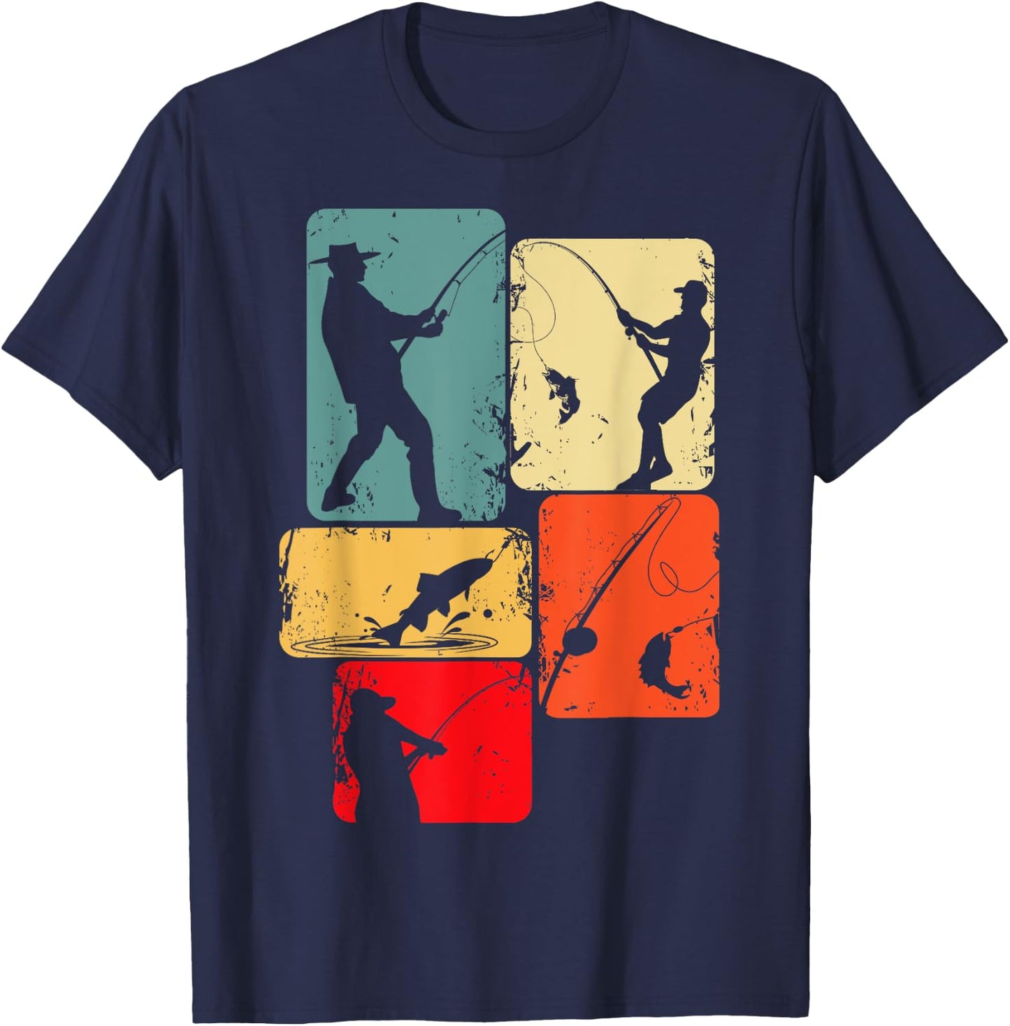 Angeln Angler Fischen Fischer Angel T-Shirt - T-Shirt | Navy